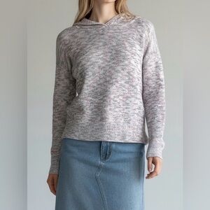 Gap Gray & Pink Speckled Hooded Sweater – Gap | Size XS